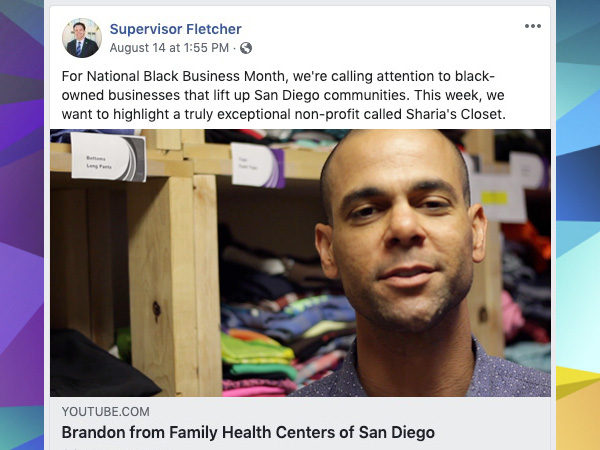 Supervisor Fletcher Highlights Sharia’s Closet